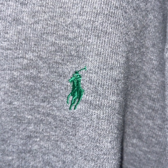 Polo Ralph Lauren Sweater Men 2XL Gray Quarter Zip Pony Logo Pullover. MM - Picture 2 of 6
